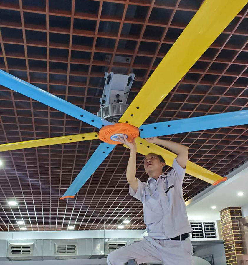 大型車間降溫通風(fēng)，永磁工業(yè)大風(fēng)扇低能耗免維護(hù)